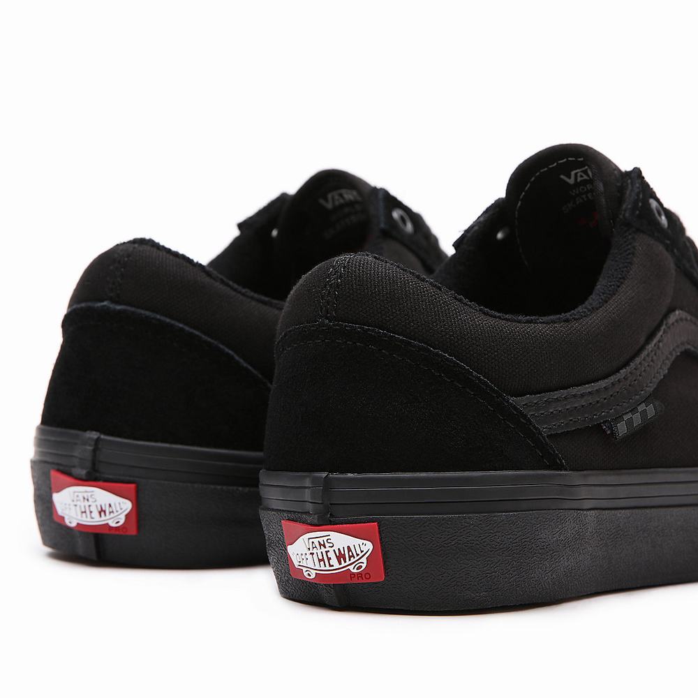 Men's Vans Skate Old Skool Sneakers Black | USA15098