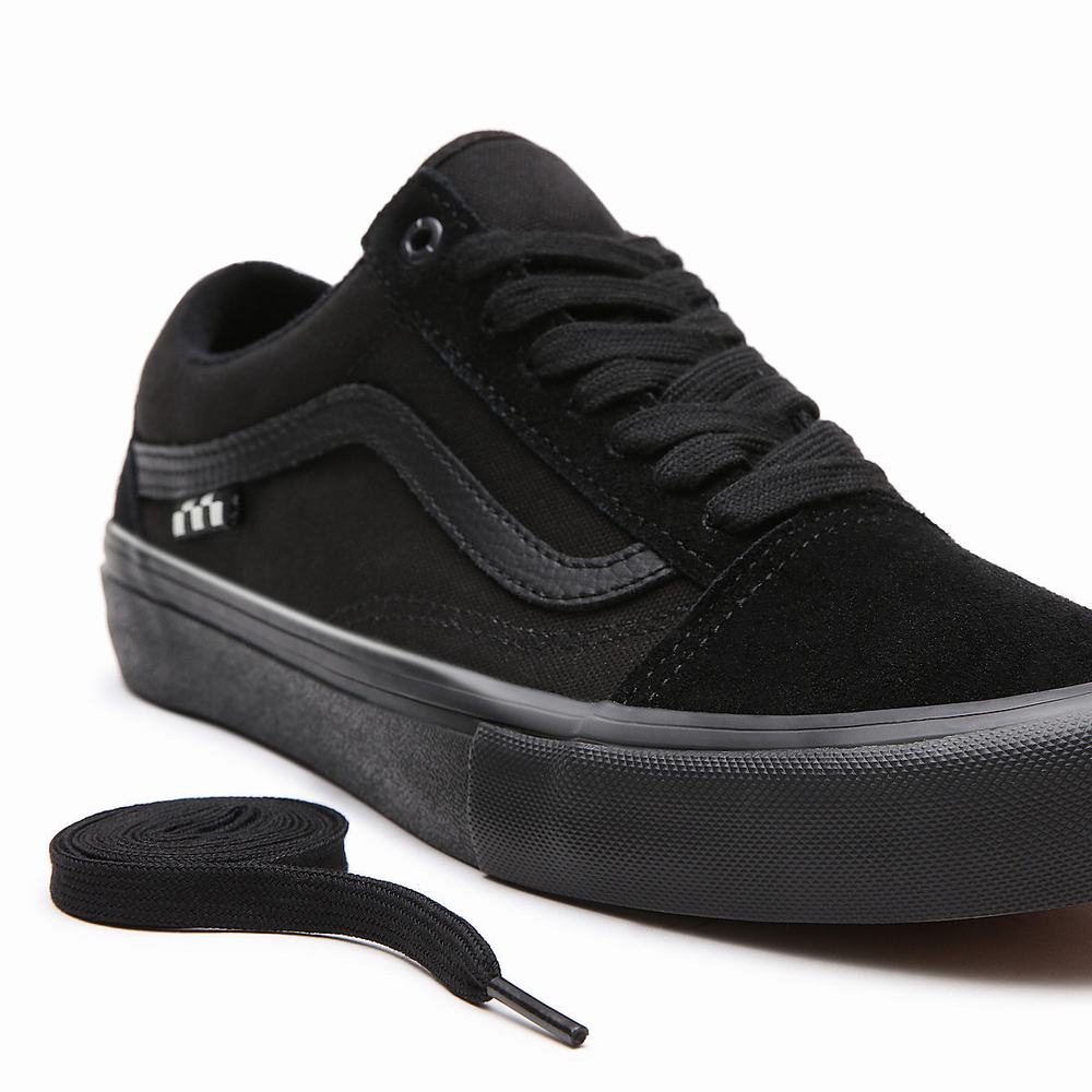 Men's Vans Skate Old Skool Sneakers Black | USA15098