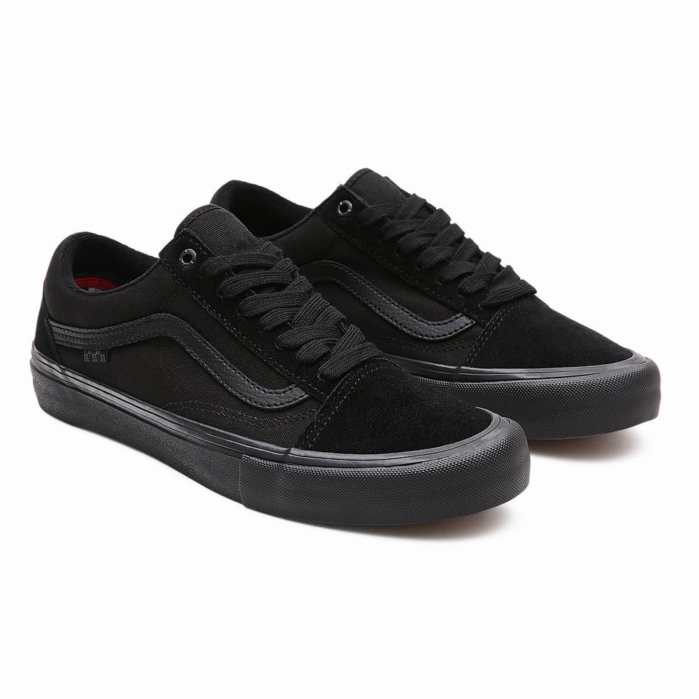 Men\'s Vans Skate Old Skool Sneakers Black | USA15098