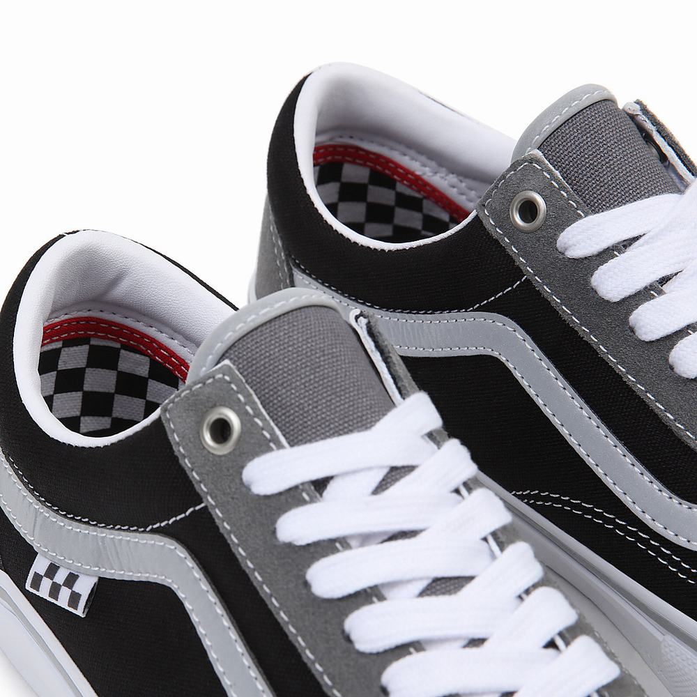 Men's Vans Skate Old Skool Sneakers Black / Grey | USA51098