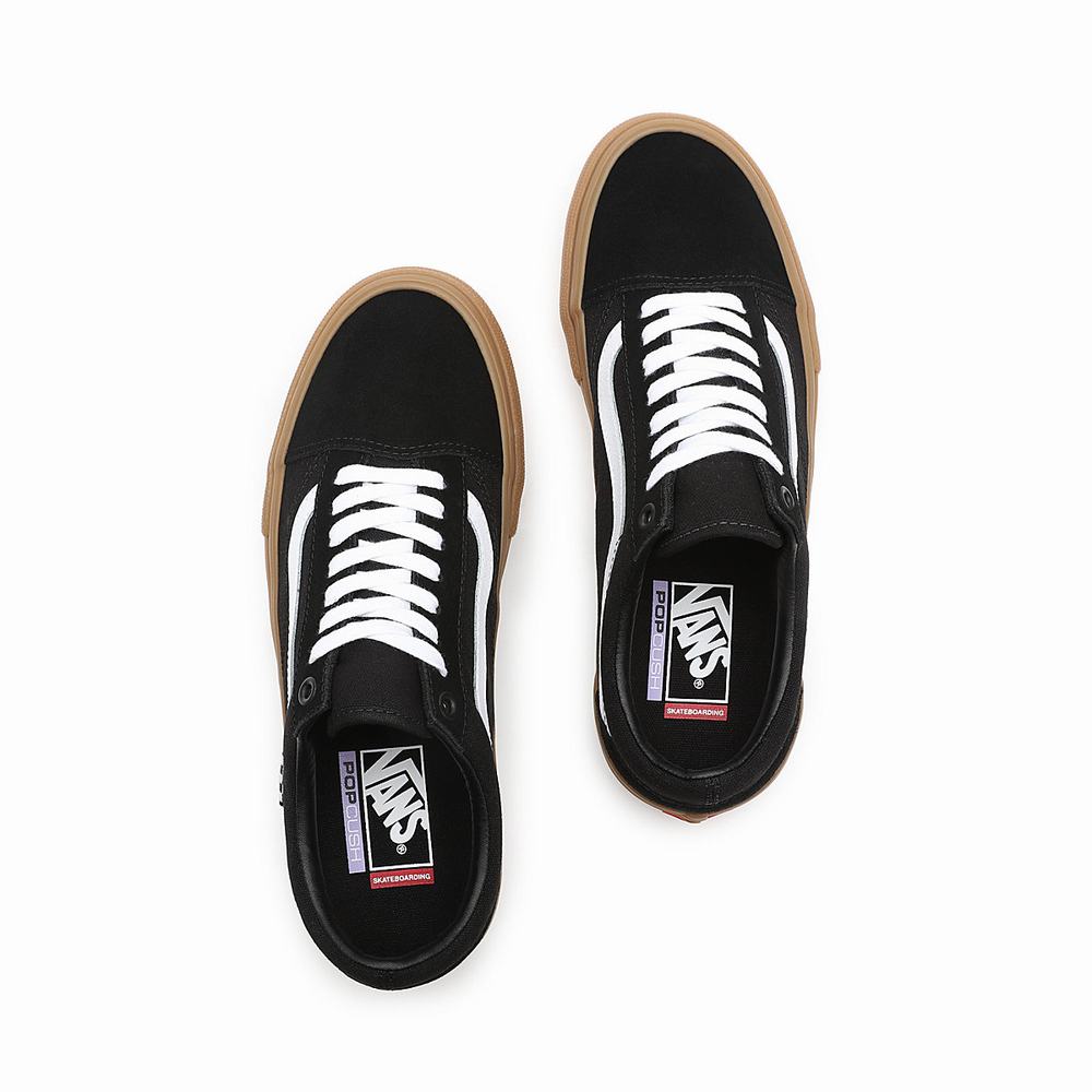 Men's Vans Skate Old Skool Sneakers Black | USA72694