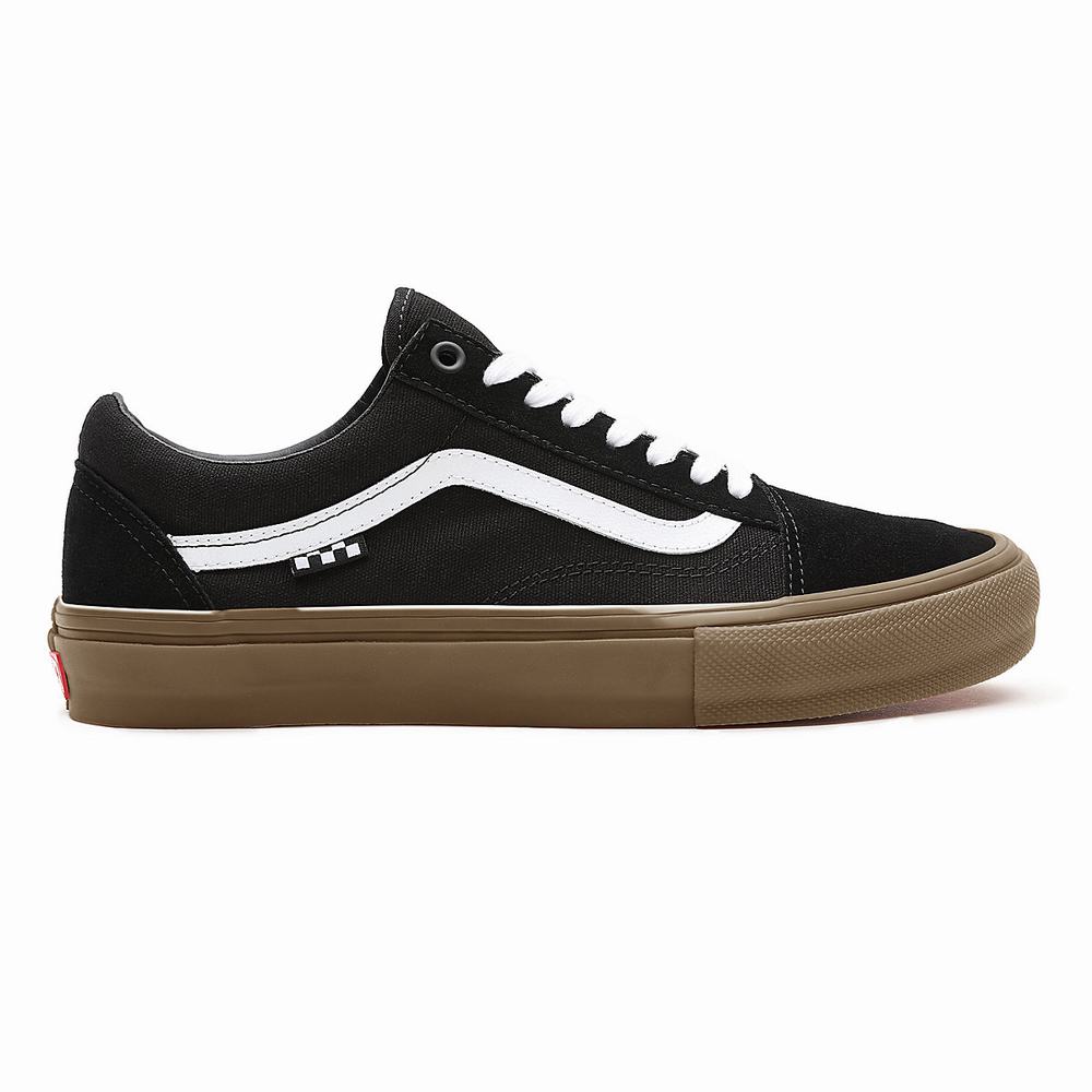 Men's Vans Skate Old Skool Sneakers Black | USA72694