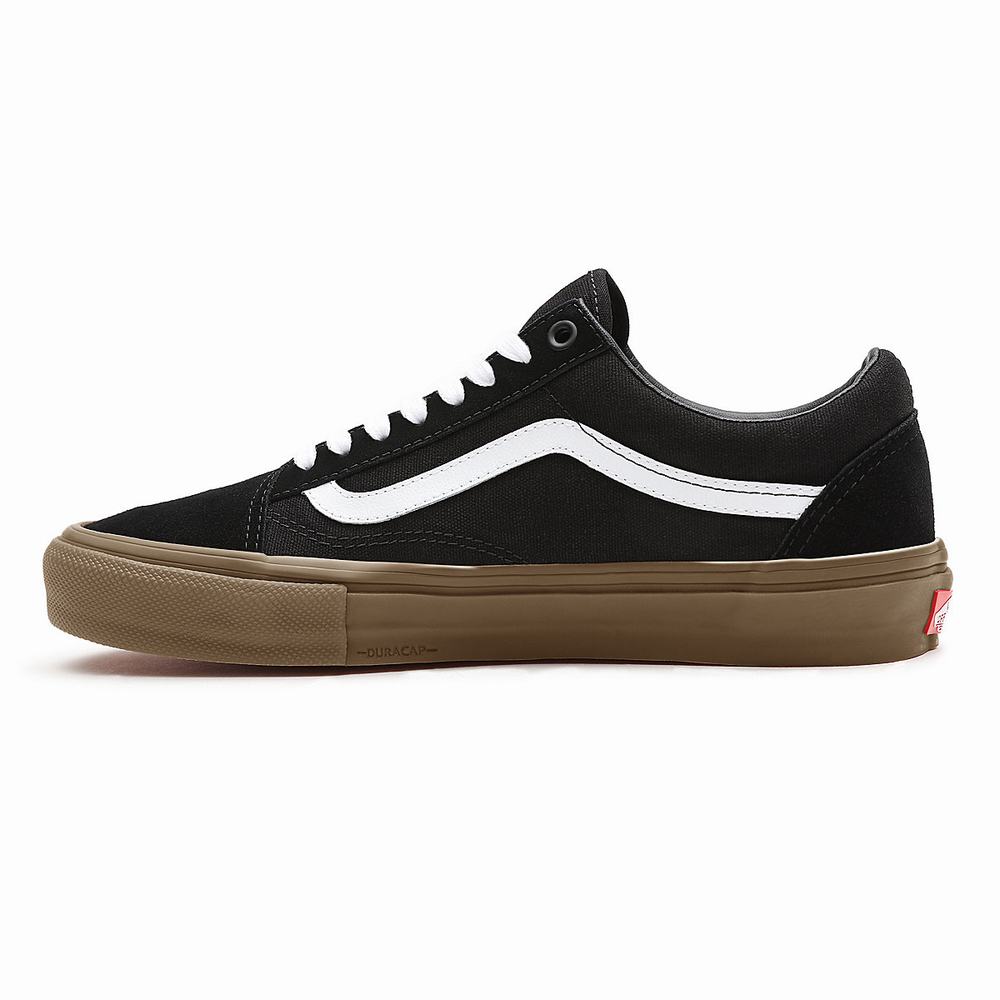 Men's Vans Skate Old Skool Sneakers Black | USA72694