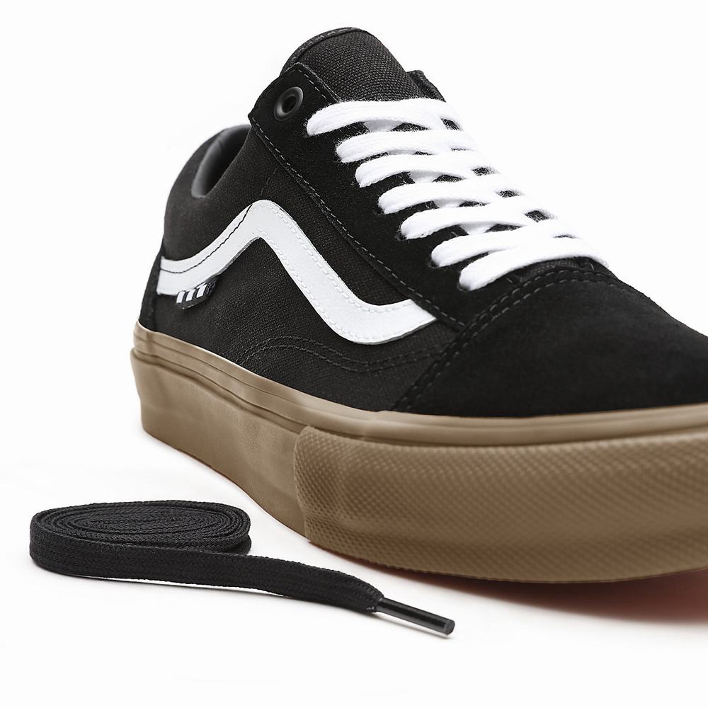 Men's Vans Skate Old Skool Sneakers Black | USA72694