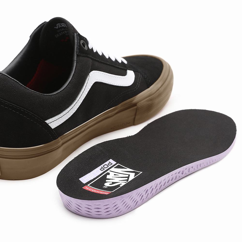 Men's Vans Skate Old Skool Sneakers Black | USA72694