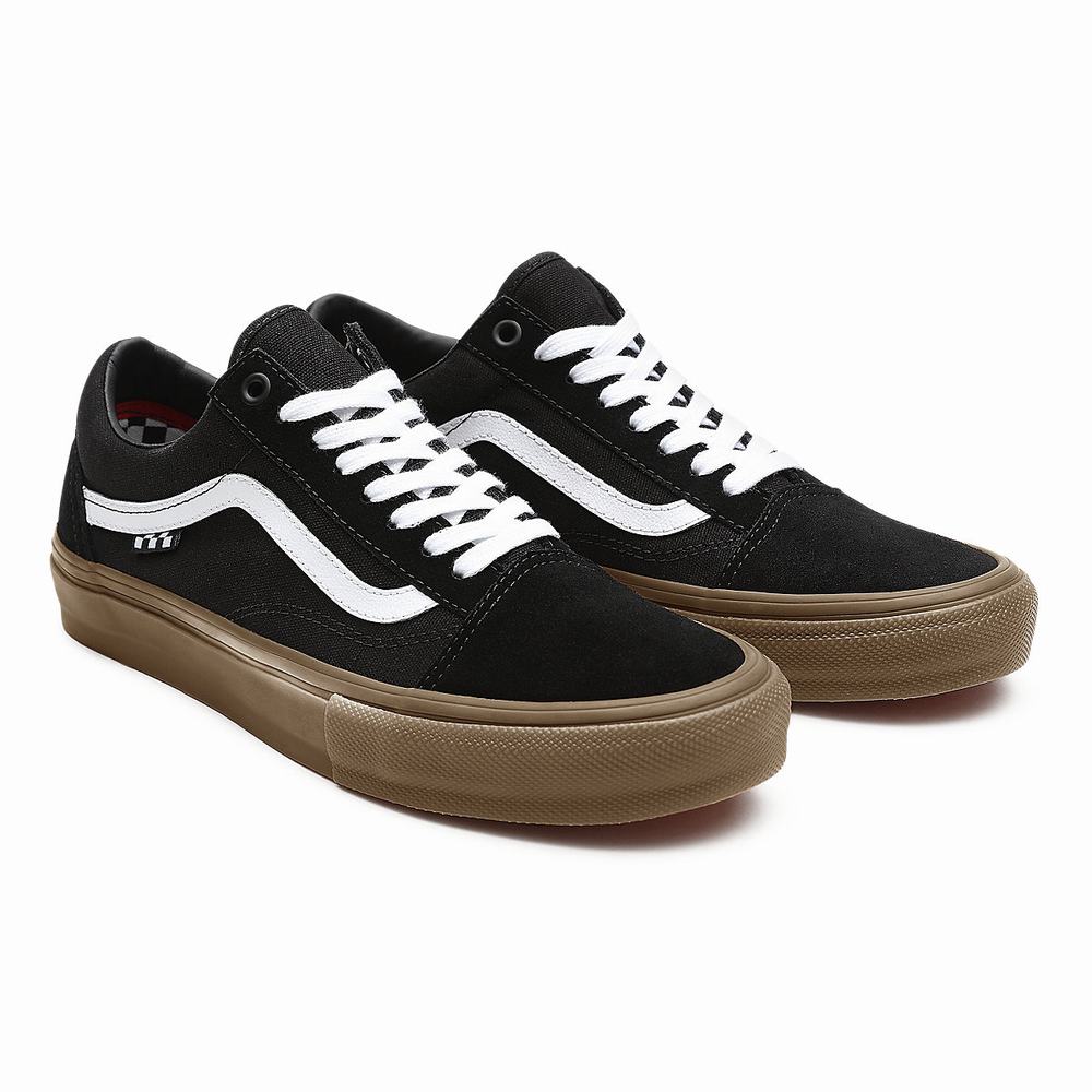 Men\'s Vans Skate Old Skool Sneakers Black | USA72694