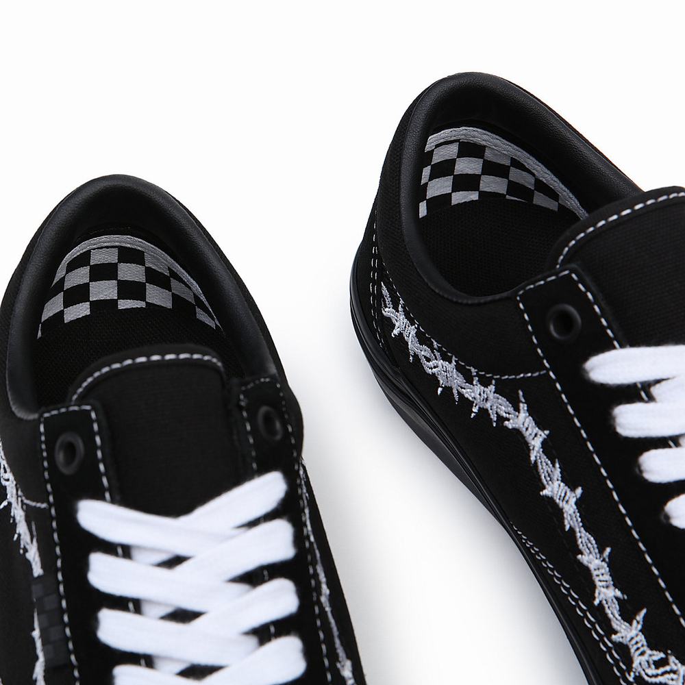 Men's Vans Skate Old Skool Sneakers Black | USA79164