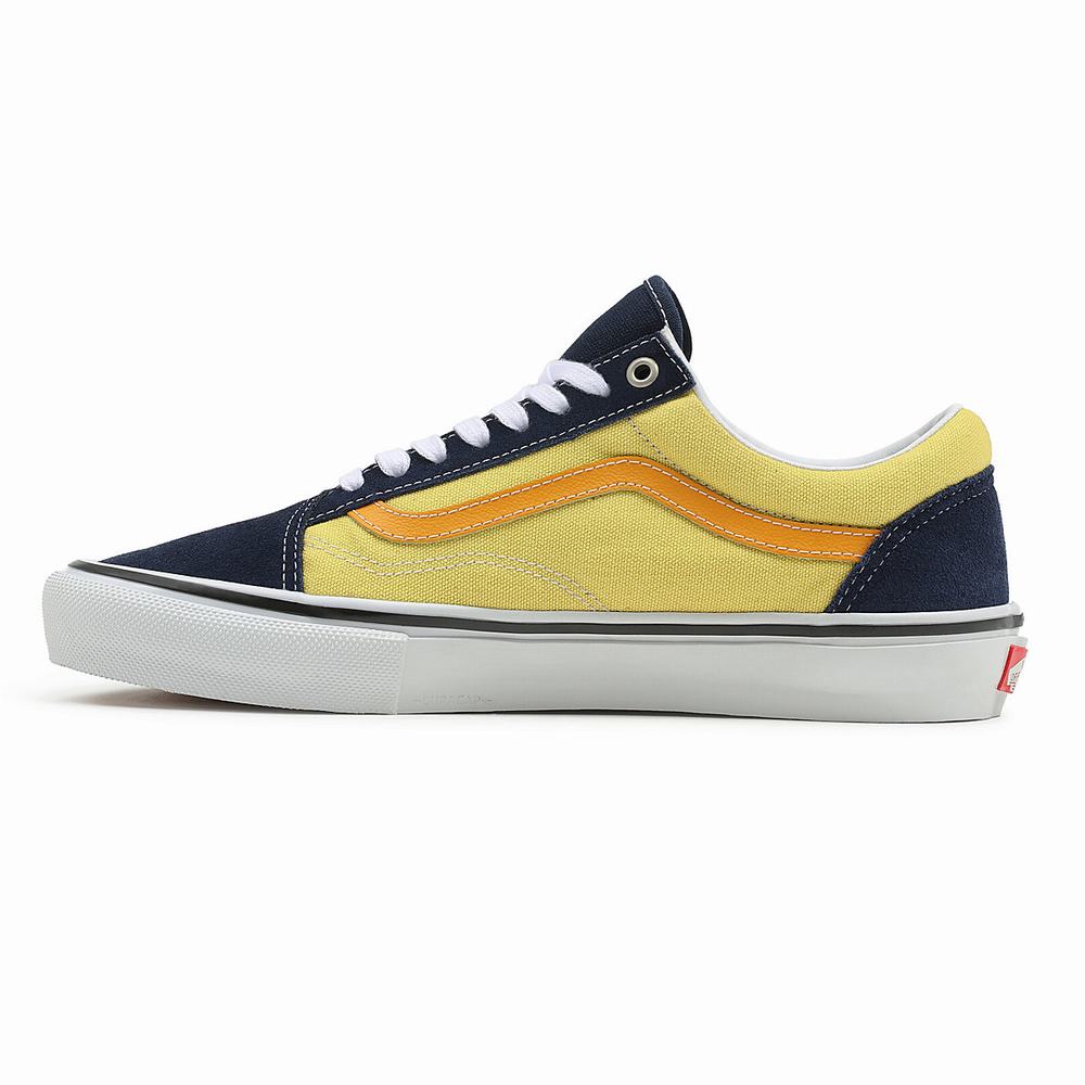 Men's Vans Skate Old Skool Sneakers Blue | USA47653