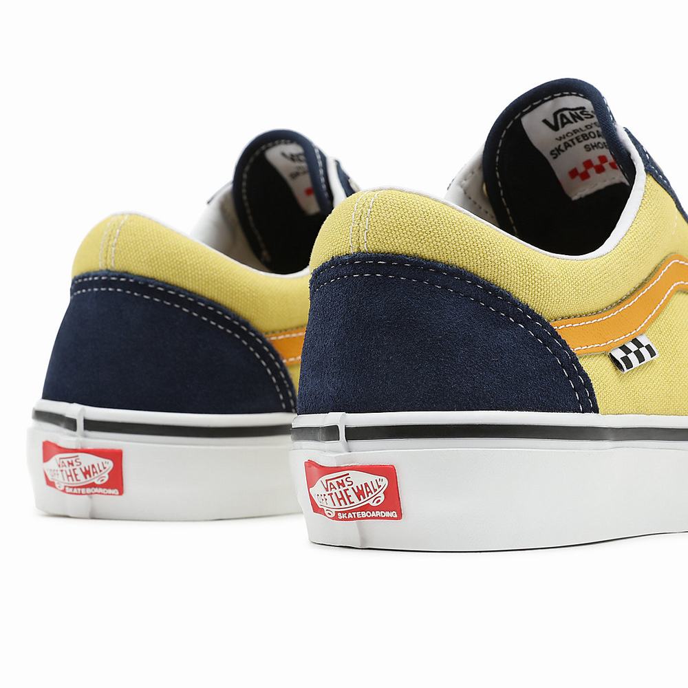 Men's Vans Skate Old Skool Sneakers Blue | USA47653