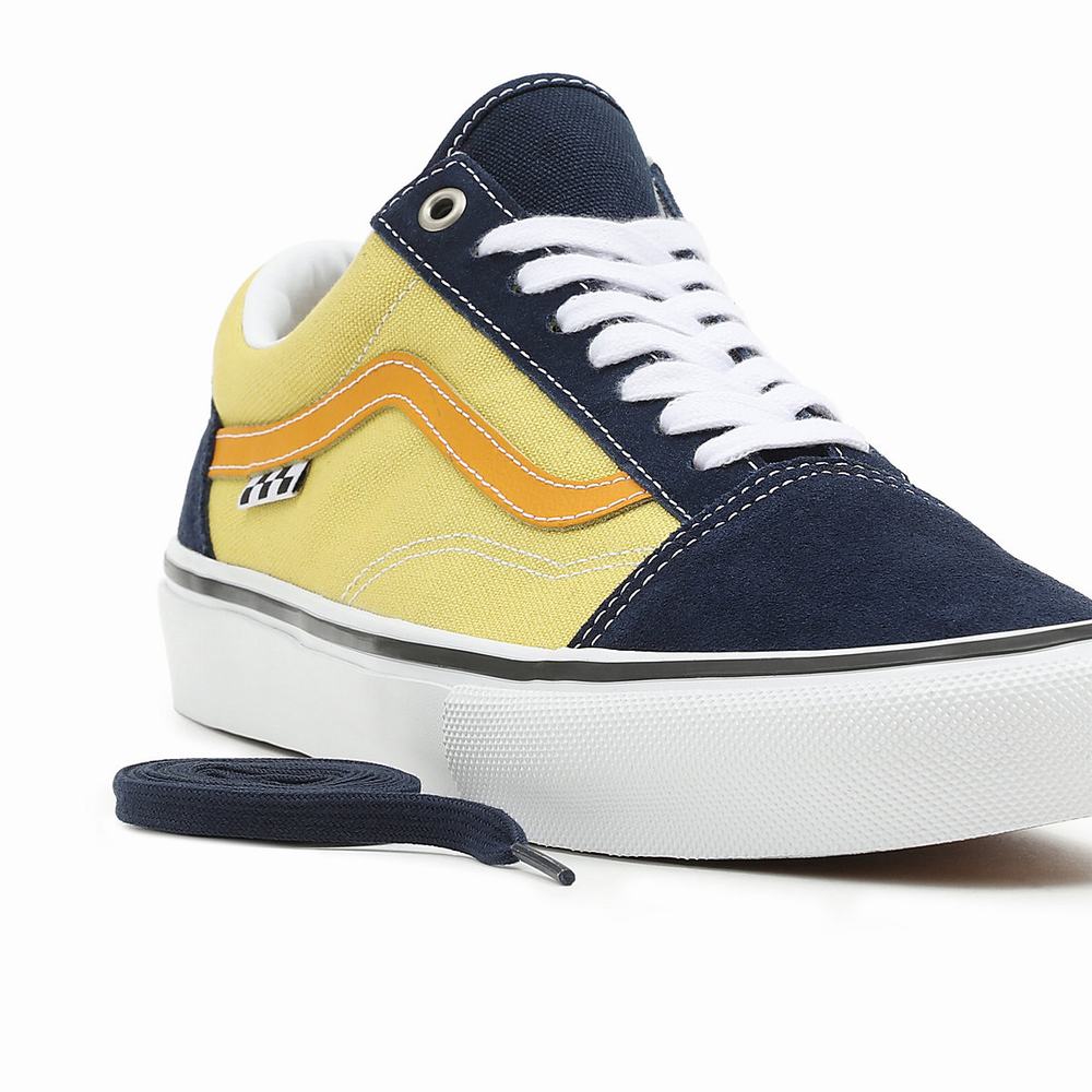 Men's Vans Skate Old Skool Sneakers Blue | USA47653