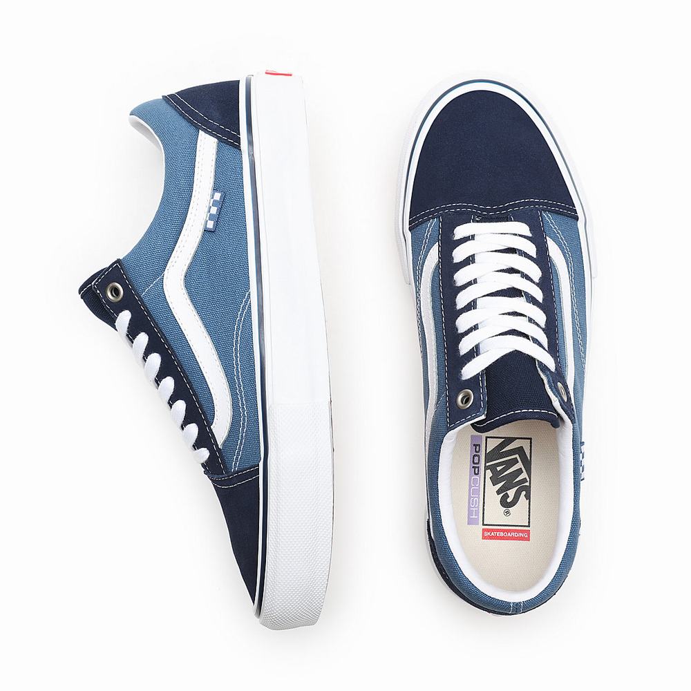 Men's Vans Skate Old Skool Sneakers Blue / Navy | USA68204