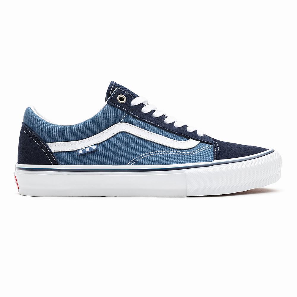 Men's Vans Skate Old Skool Sneakers Blue / Navy | USA68204