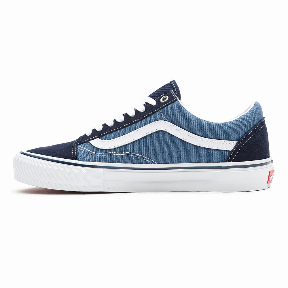 Men's Vans Skate Old Skool Sneakers Blue / Navy | USA68204