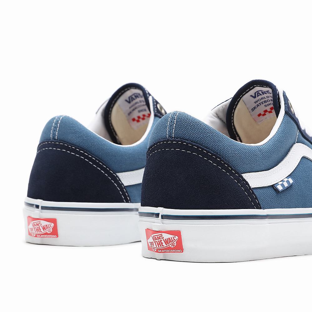 Men's Vans Skate Old Skool Sneakers Blue / Navy | USA68204