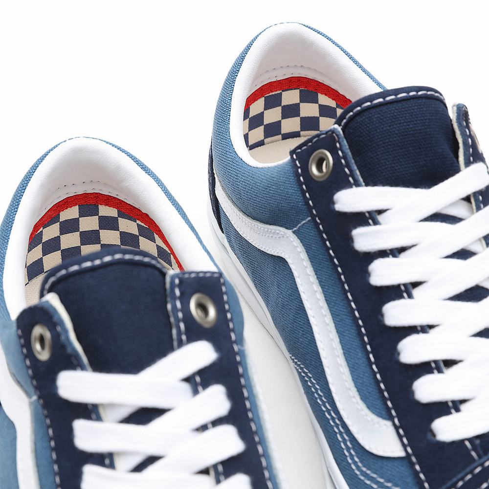 Men's Vans Skate Old Skool Sneakers Blue / Navy | USA68204