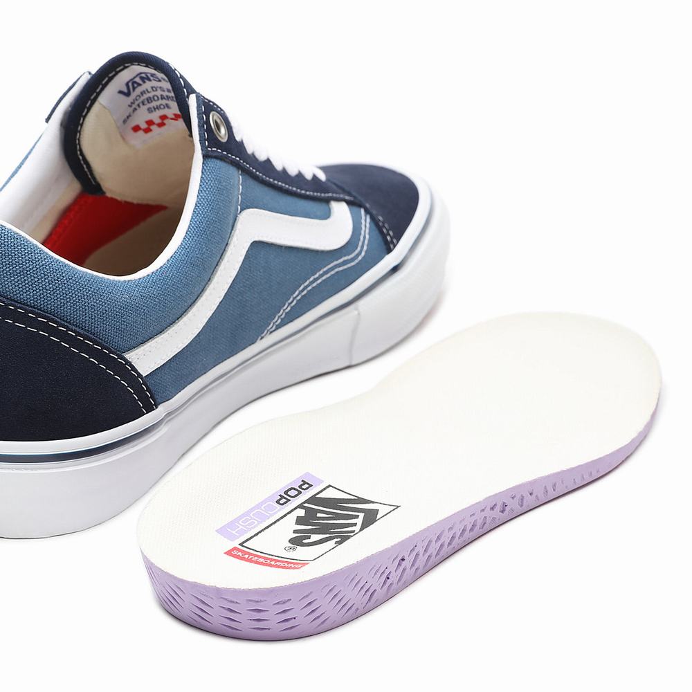 Men's Vans Skate Old Skool Sneakers Blue / Navy | USA68204