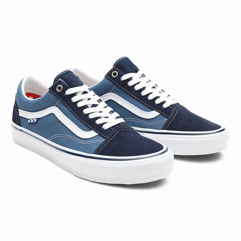 Men\'s Vans Skate Old Skool Sneakers Blue / Navy | USA68204