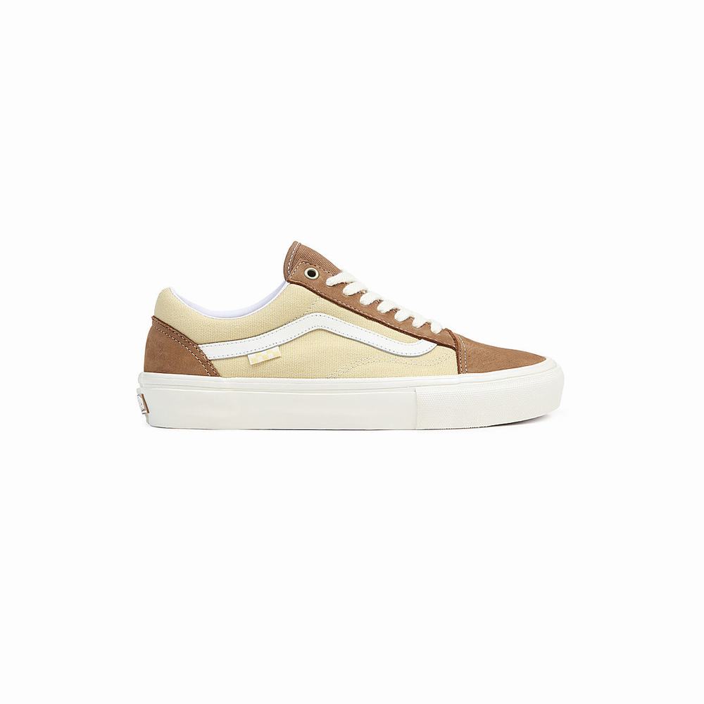 Men's Vans Skate Old Skool Sneakers Brown | USA79514