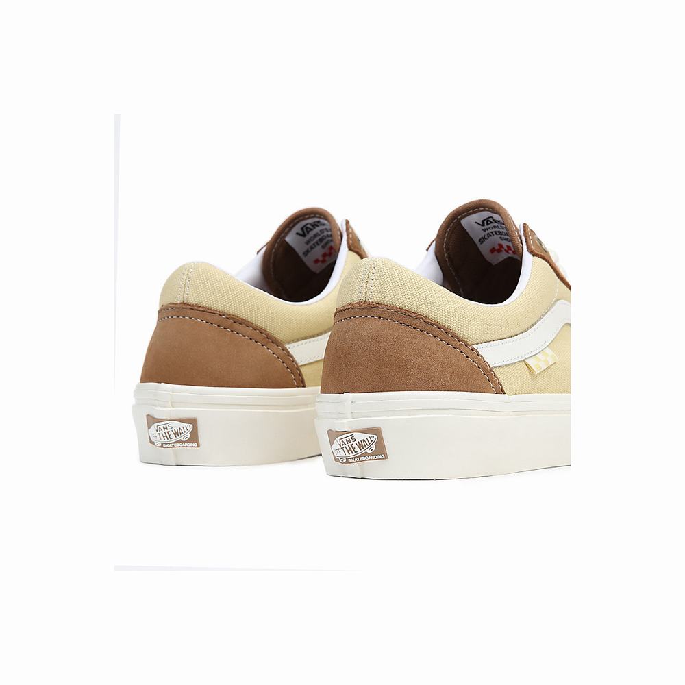 Men's Vans Skate Old Skool Sneakers Brown | USA79514