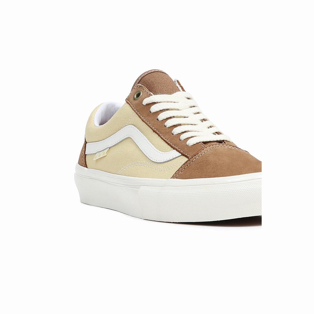 Men's Vans Skate Old Skool Sneakers Brown | USA79514