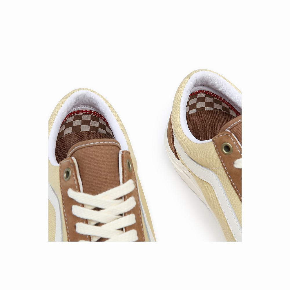 Men's Vans Skate Old Skool Sneakers Brown | USA79514