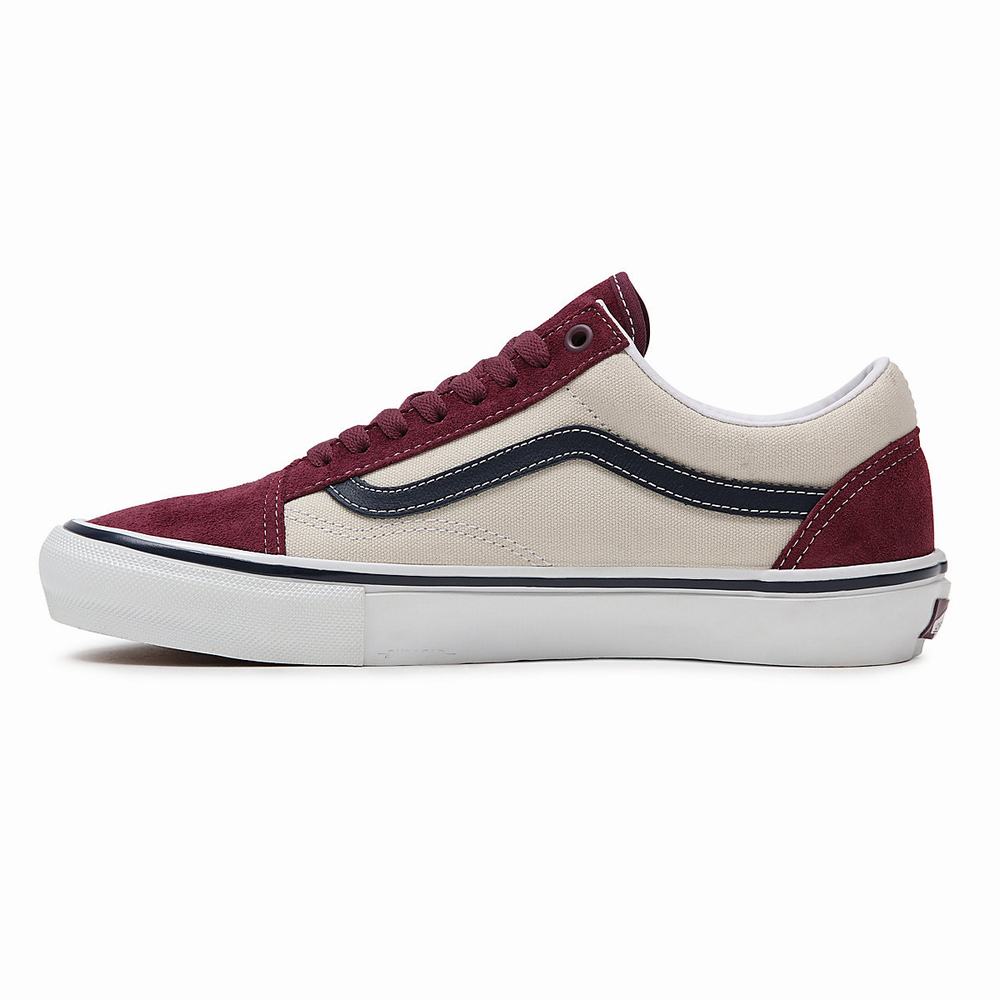 Men's Vans Skate Old Skool Sneakers Red / Beige | USA01837