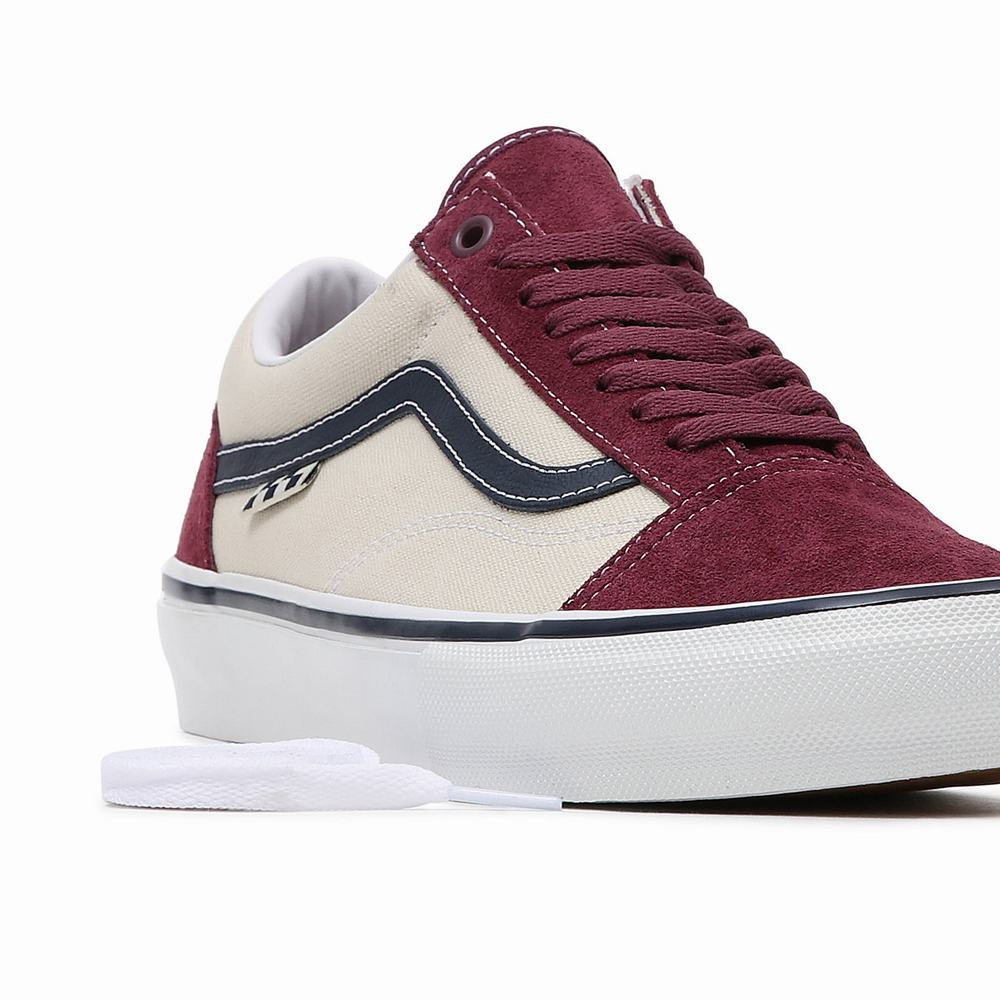 Men's Vans Skate Old Skool Sneakers Red / Beige | USA01837