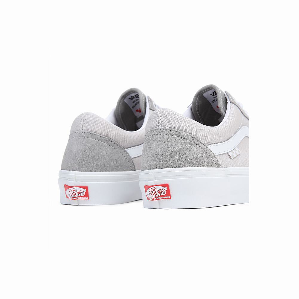 Men's Vans Skate Old Skool Sneakers White | USA36940