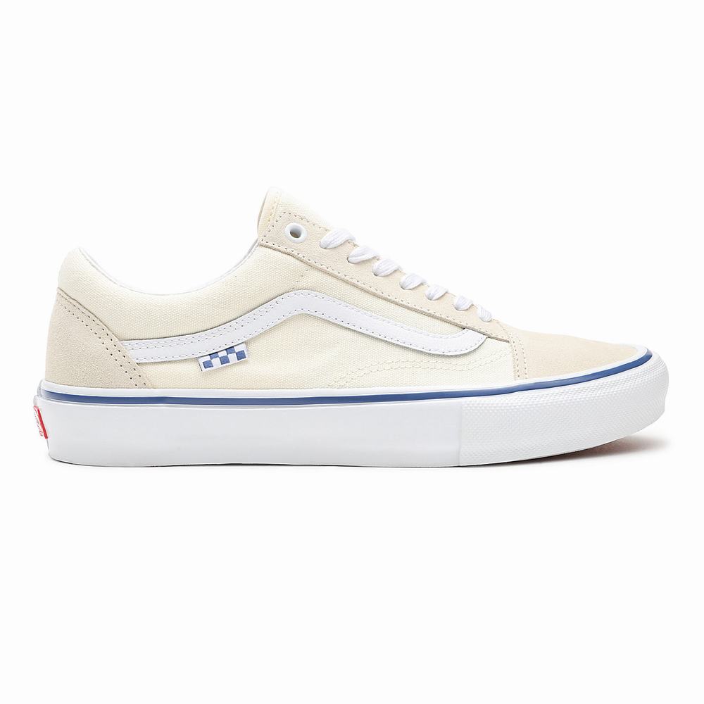 Men's Vans Skate Old Skool Sneakers White | USA61938