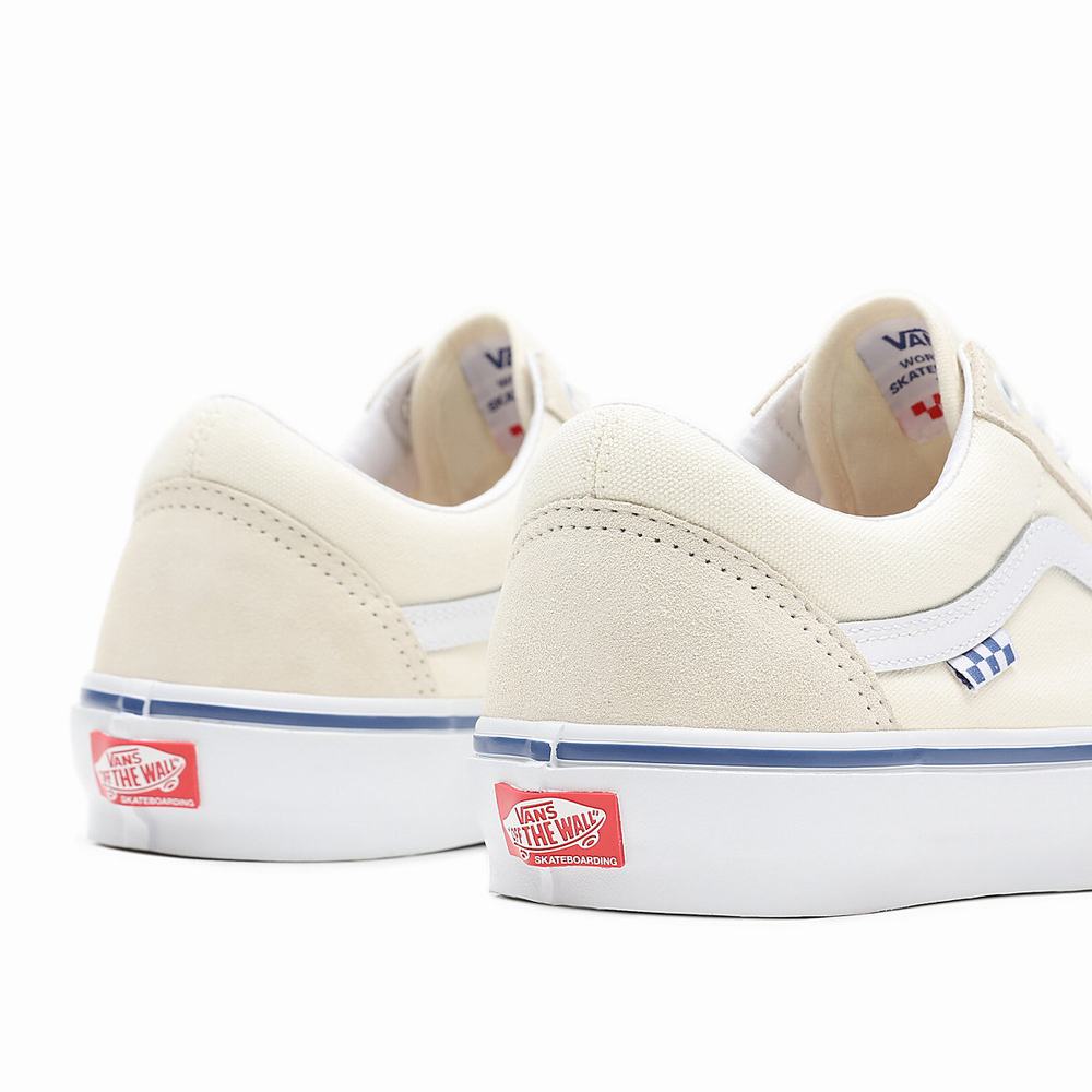 Men's Vans Skate Old Skool Sneakers White | USA61938