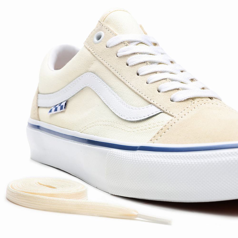 Men's Vans Skate Old Skool Sneakers White | USA61938