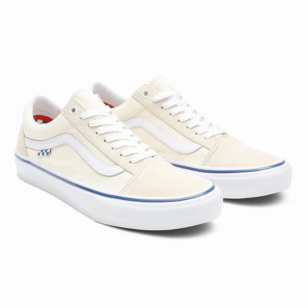 Men\'s Vans Skate Old Skool Sneakers White | USA61938