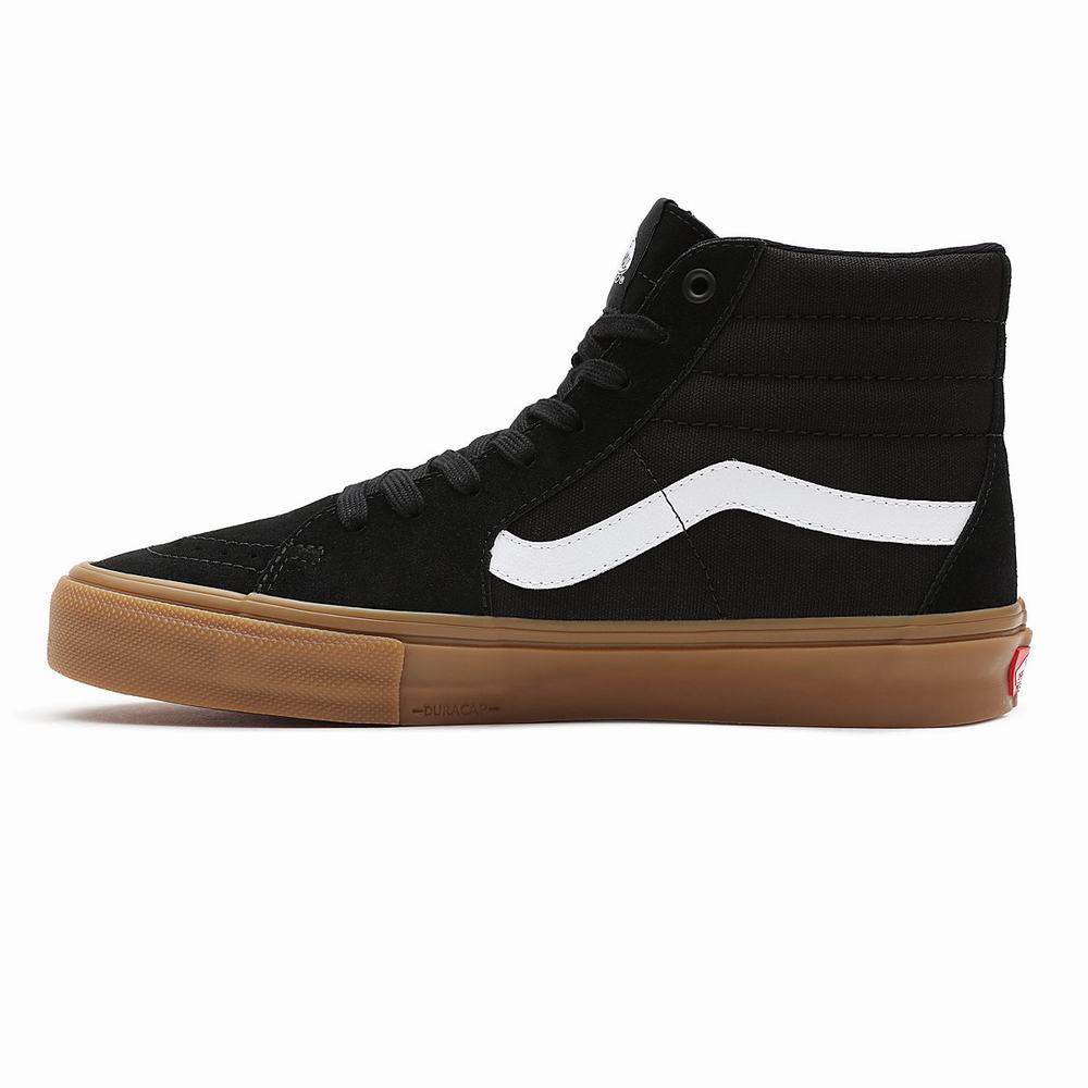 Men's Vans Skate Sk8-Hi Sneakers Black | USA93650