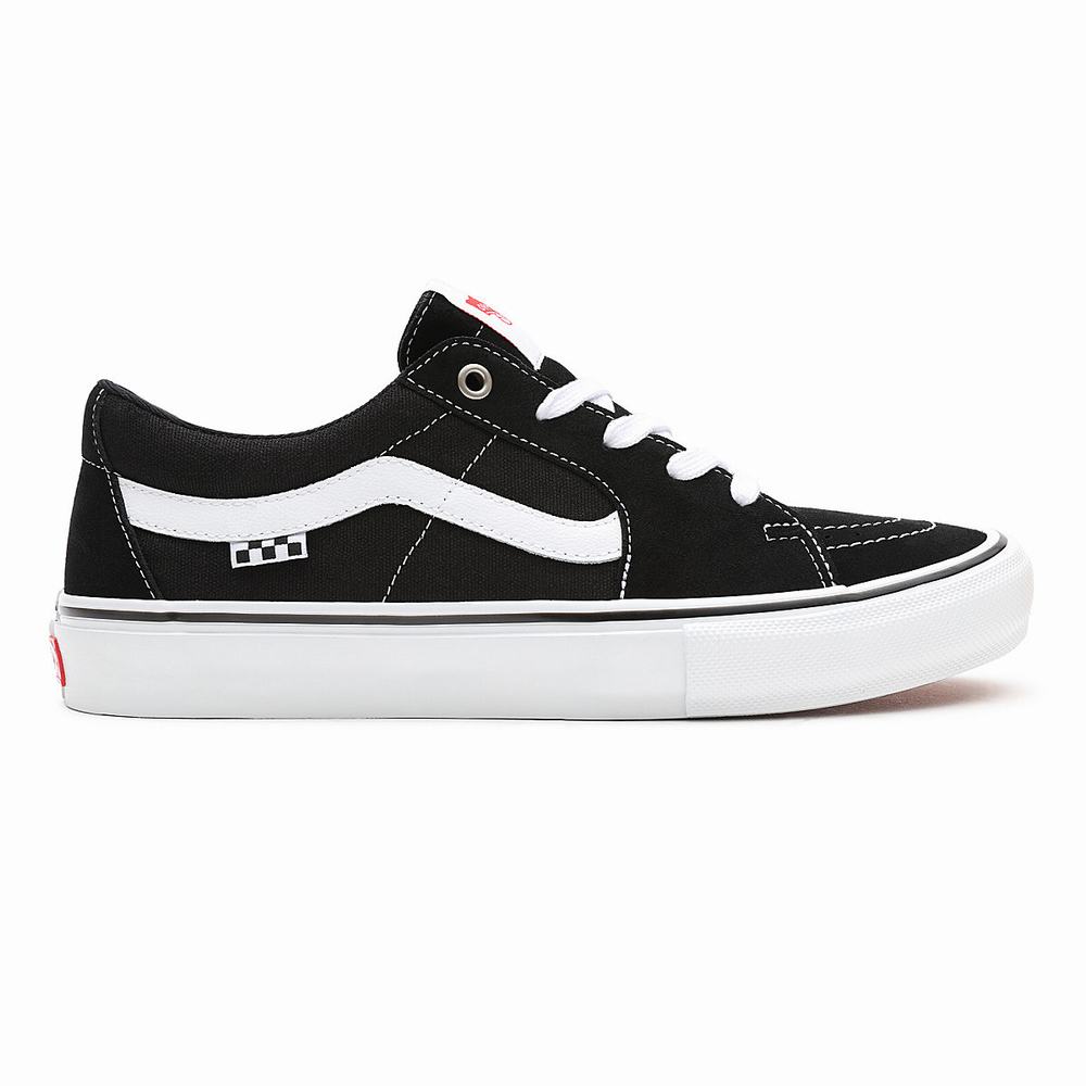 Men's Vans Skate Sk8-Low Sneakers Black | USA21785