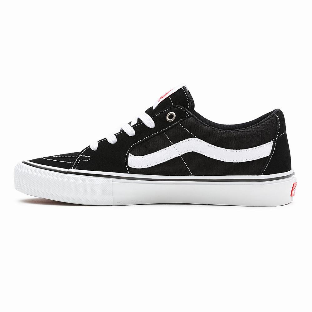 Men's Vans Skate Sk8-Low Sneakers Black | USA21785