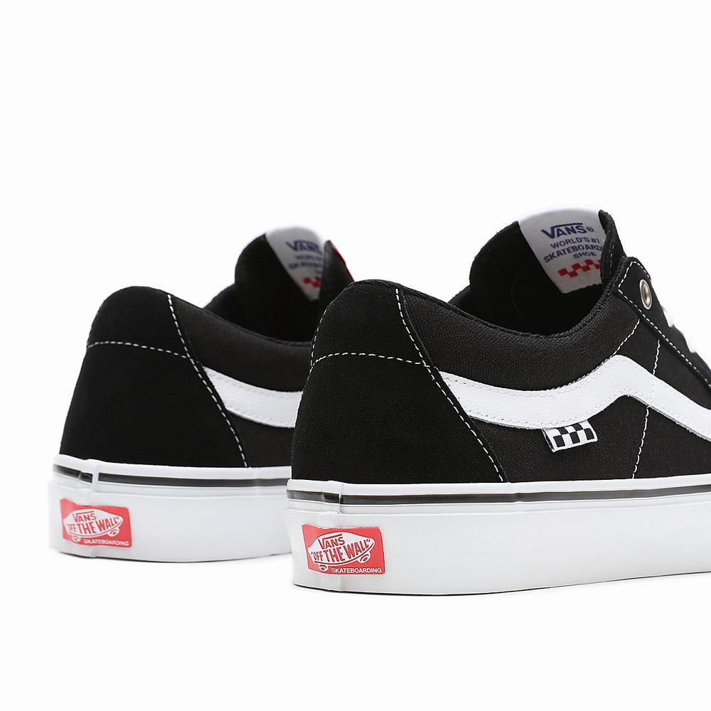 Men's Vans Skate Sk8-Low Sneakers Black | USA21785