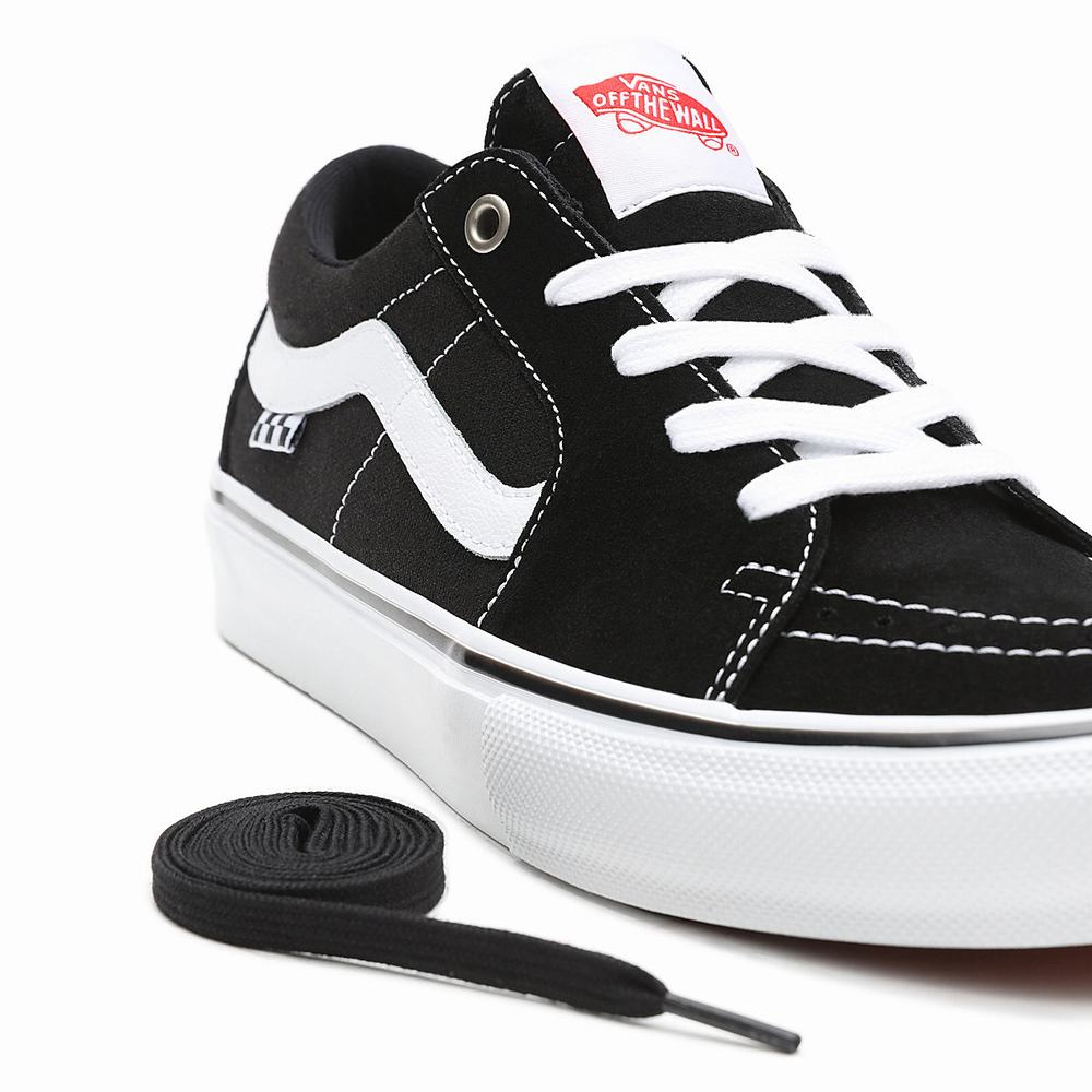 Men's Vans Skate Sk8-Low Sneakers Black | USA21785