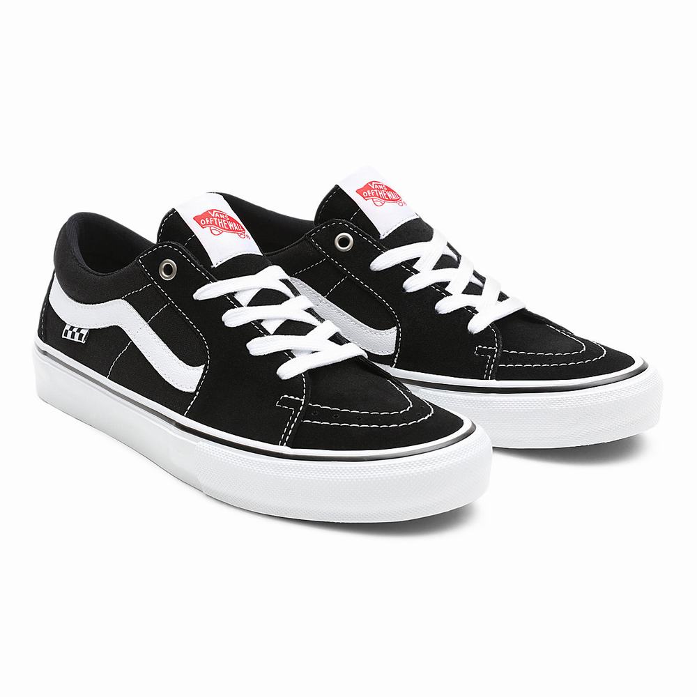 Men\'s Vans Skate Sk8-Low Sneakers Black | USA21785