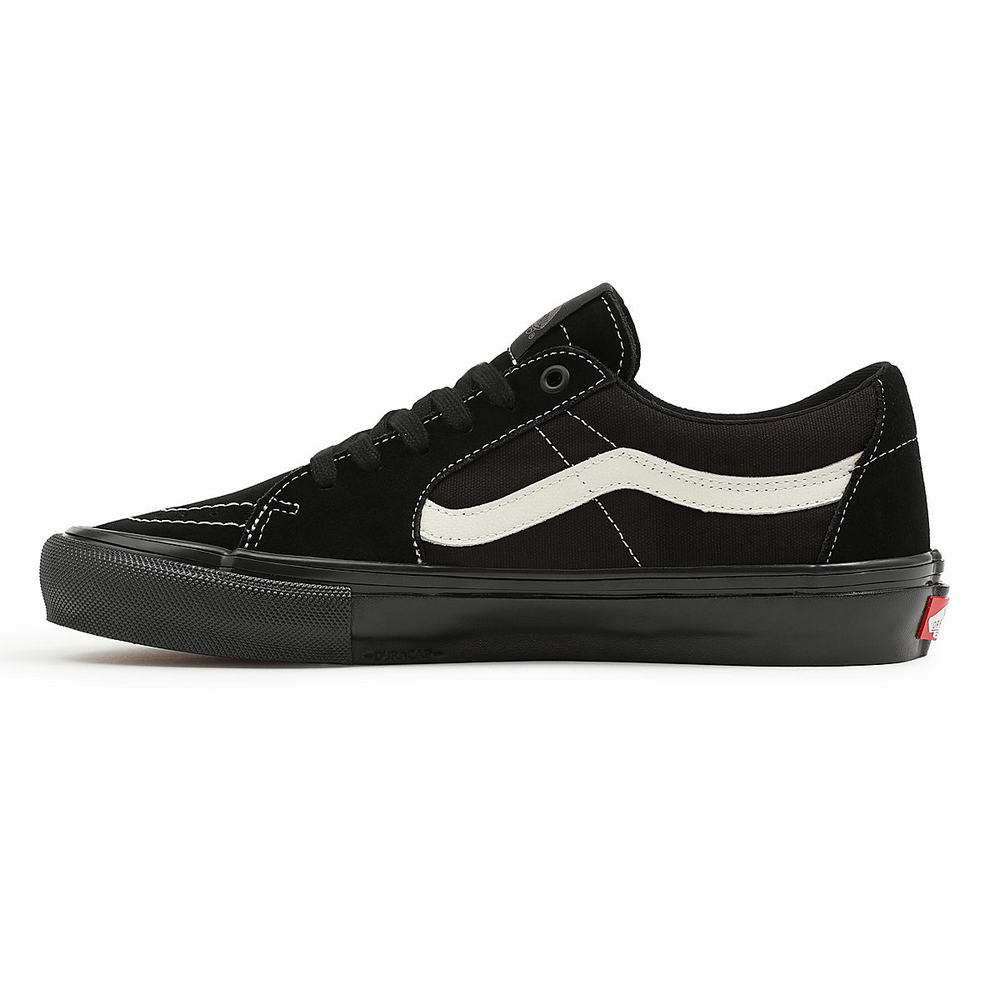 Men's Vans Skate Sk8-Low Sneakers Black | USA80726