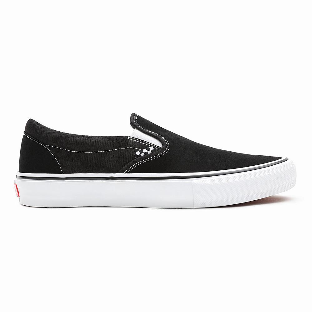 Men's Vans Skate Slip On Shoes Black | USA58247