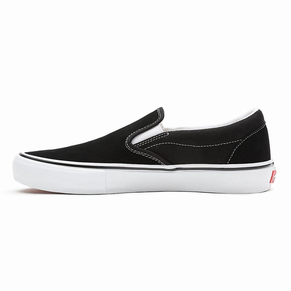 Men's Vans Skate Slip On Shoes Black | USA58247