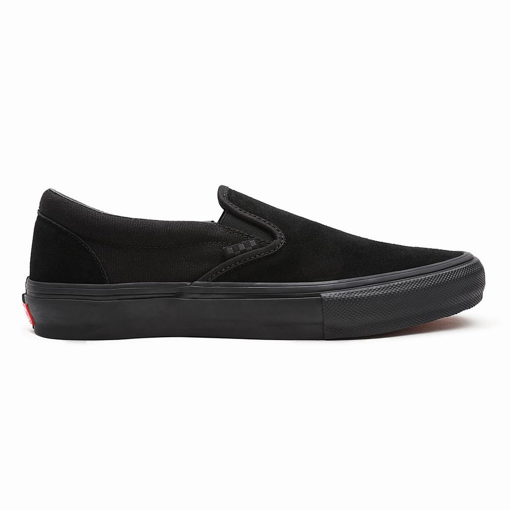 Men's Vans Skate Slip On Shoes Black | USA69254