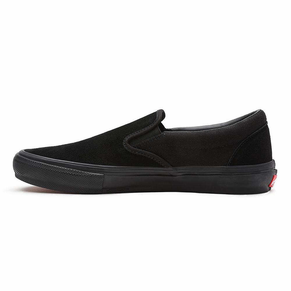 Men's Vans Skate Slip On Shoes Black | USA69254