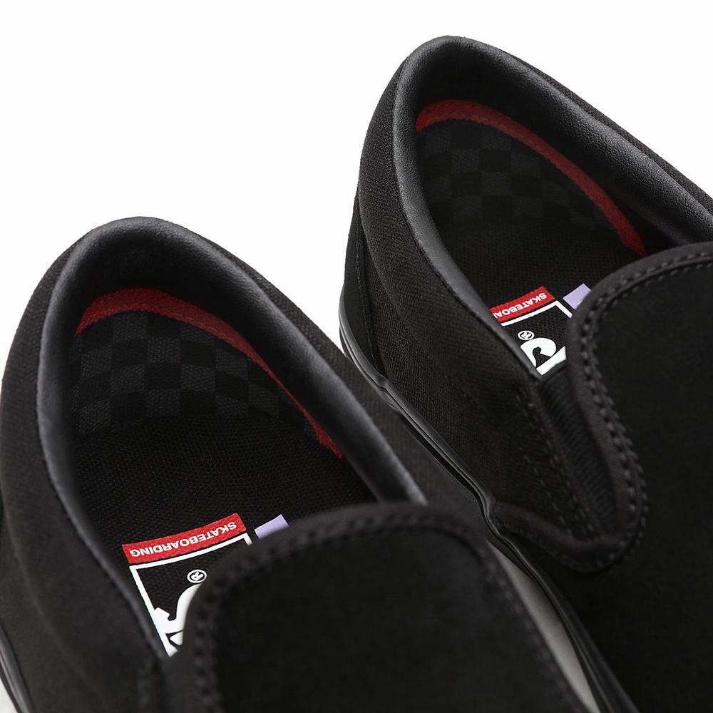 Men's Vans Skate Slip On Shoes Black | USA69254