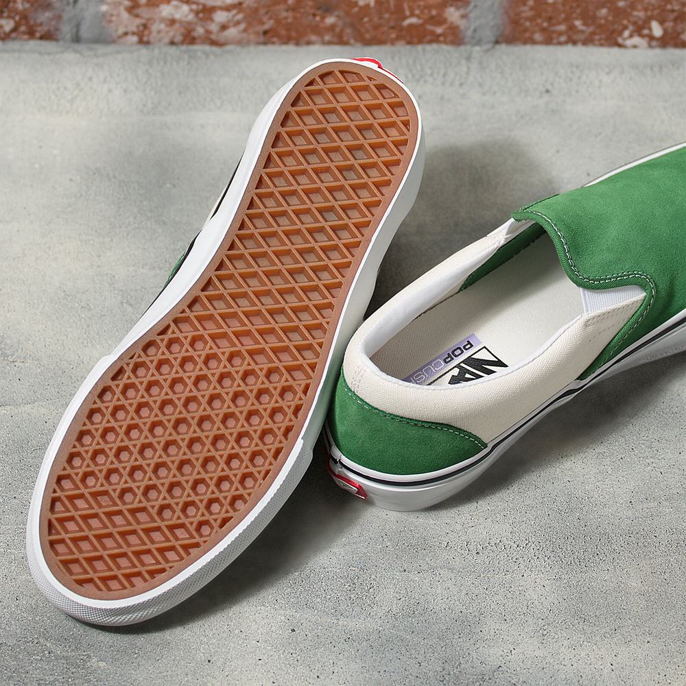 Men's Vans Skate Slip On Shoes Green | USA41570