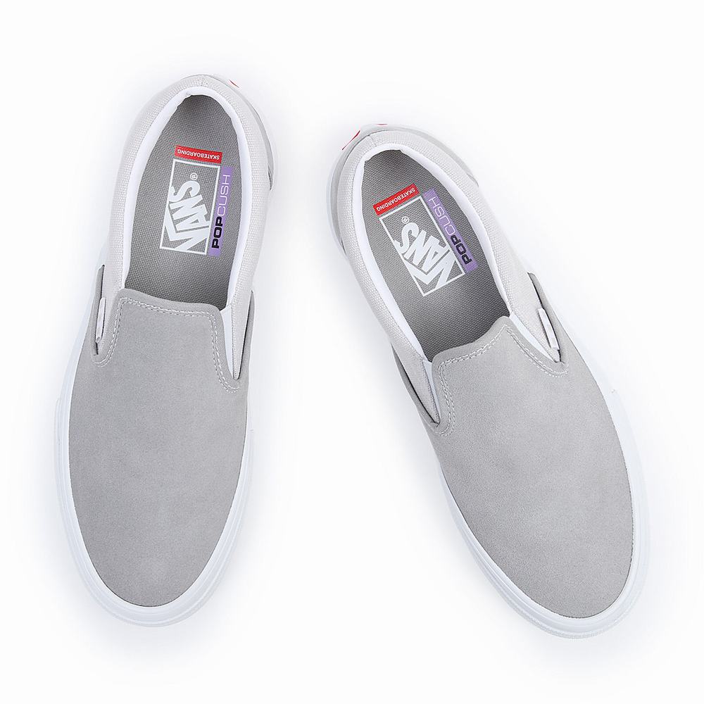 Men's Vans Skate Slip On Shoes White | USA93150