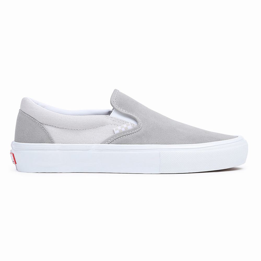 Men's Vans Skate Slip On Shoes White | USA93150