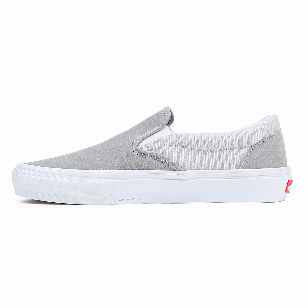 Men's Vans Skate Slip On Shoes White | USA93150