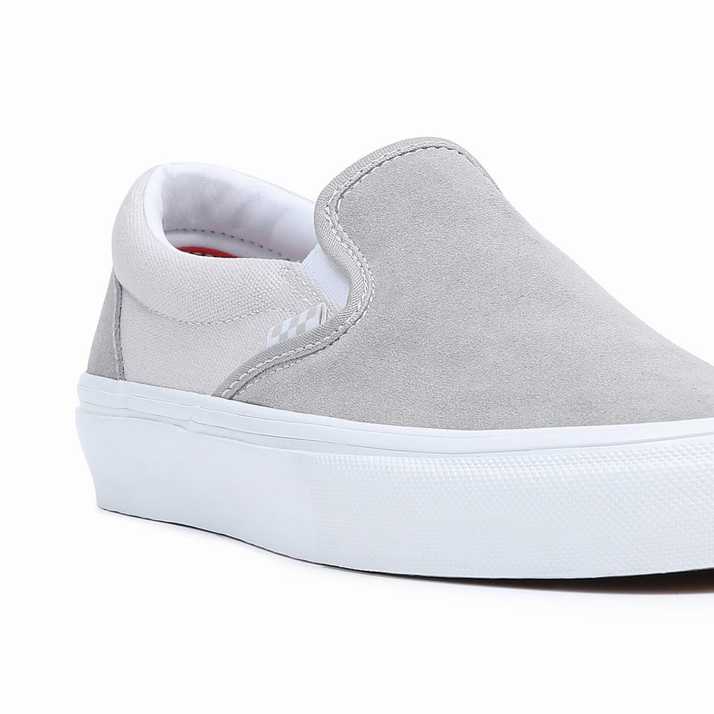 Men's Vans Skate Slip On Shoes White | USA93150