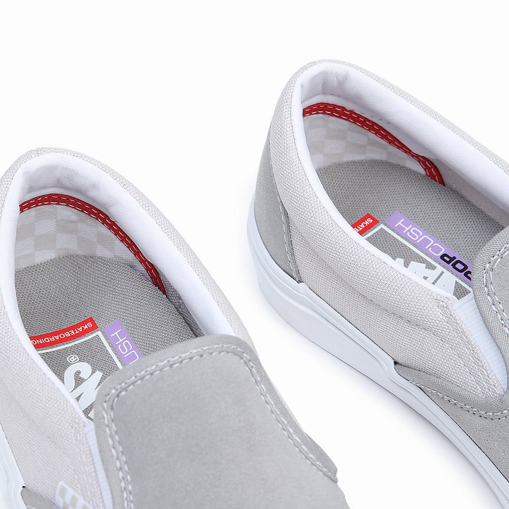 Men's Vans Skate Slip On Shoes White | USA93150